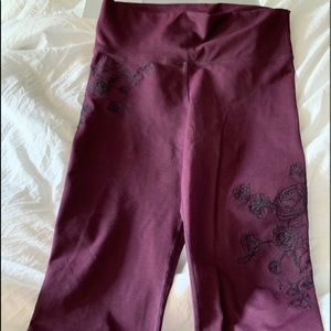 7/8 Maroon Fabletics Leggings